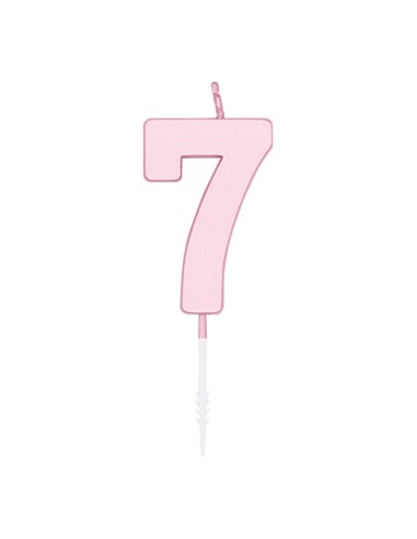 Kaars Pastelroze - Nummer 7