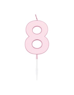 Kaars Pastelroze - Nummer 8