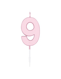 Kaars Pastelroze - Nummer 9