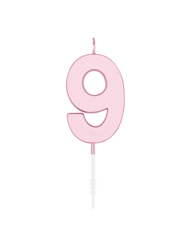 Kaars Pastelroze - Nummer 9