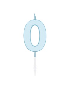 Kaars Pastelblauw - Nummer 0