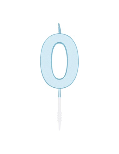 Kaars Pastelblauw - Nummer 0