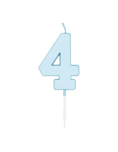 Kaars Pastelblauw - Nummer 4