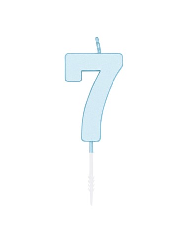 Kaars Pastelblauw - Nummer 7