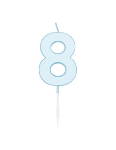 Kaars Pastelblauw - Nummer 8