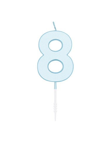 Kaars Pastelblauw - Nummer 8