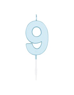 Kaars Pastelblauw - Nummer 9