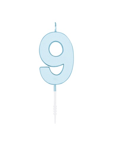 Kaars Pastelblauw - Nummer 9