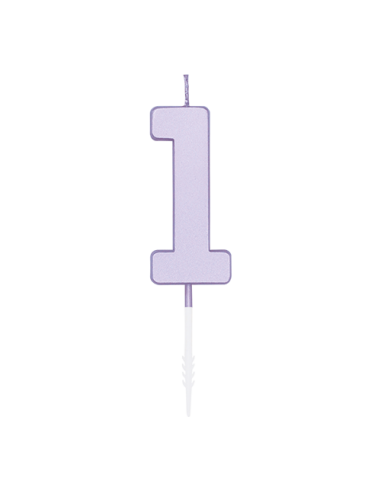 Metallic Kaars Lila - Nummer 1