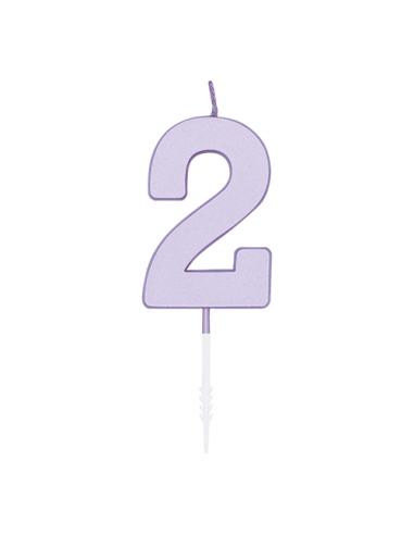 Metallic Kaars Lila - Nummer 2