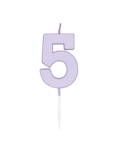 Metallic Kaars Lila - Nummer 5
