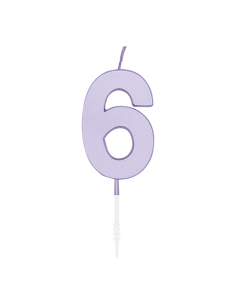 Metallic Kaars Lila - Nummer 6