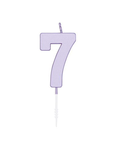 Metallic Kaars Lila - Nummer 7