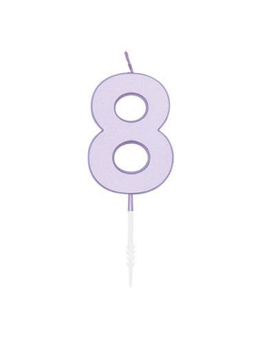 Metallic Kaars Lila - Nummer 8