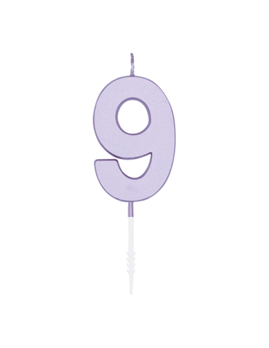 Metallic Kaars Lila - Nummer 9