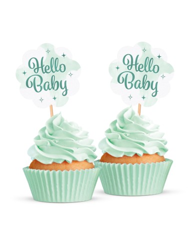 Cupcake Toppers Hello Baby -12st-