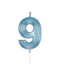 Glamour Kaars Blauw - Nummer 9