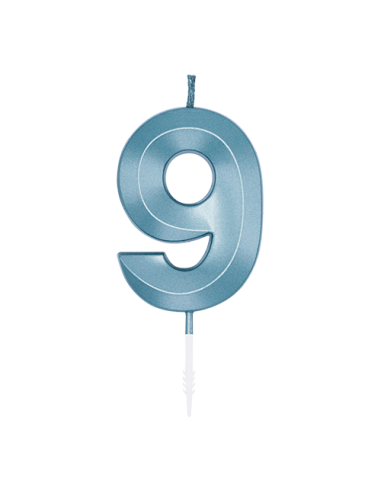 Glamour Kaars Blauw - Nummer 9