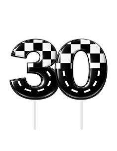 Full Colour Taarttopper op Maat: Racen - Cijfers Dubbel