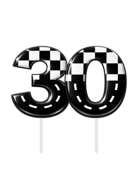 Full Colour Taarttopper op Maat: Racen - Cijfers Dubbel