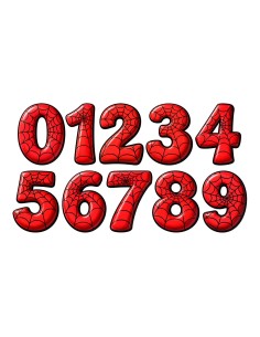 Full Colour Taarttopper op Maat: Spiderman - Cijfers Dubbel 2