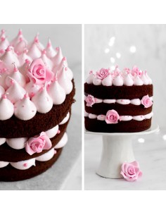 Decora Suikerbloemen Rozen Roze Medium -8st- 2