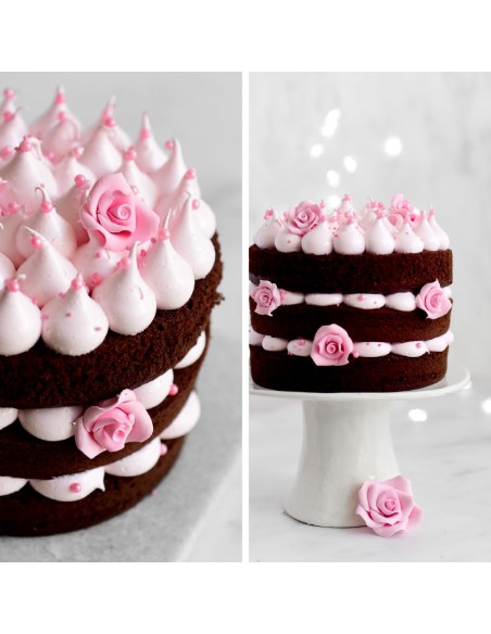 Decora Suikerbloemen Rozen Roze Medium -8st-