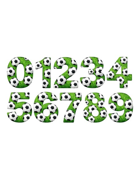 Full Colour Taarttopper op Maat: Voetbal Groen Cijfer Enkel