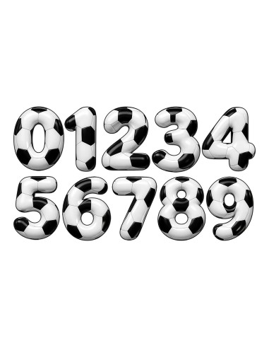 Full Colour Taarttopper op Maat: Voetbal - Cijfer Enkel
