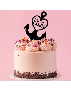 Taarttopper op Maat: Anker met Voorletters