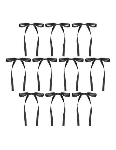 CakeDeco Taarttopper Strikjes Zwart -10st-