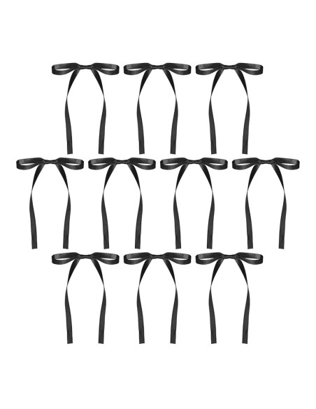 CakeDeco Taarttopper Strikjes Zwart -10st-