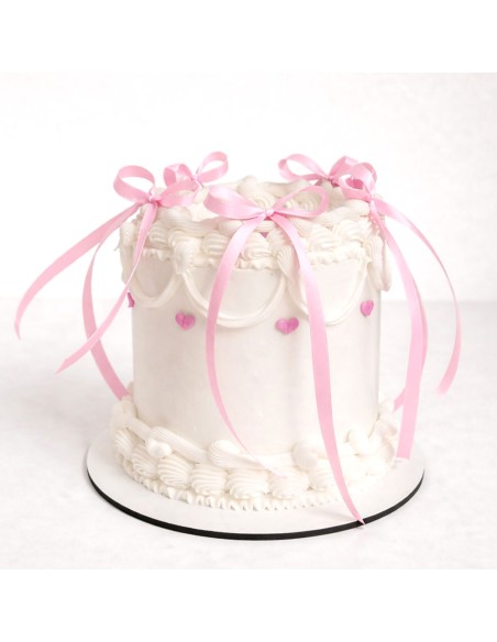 CakeDeco Taarttopper Strikjes Roze -10st-