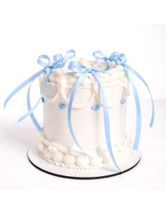 CakeDeco Taarttopper Strikjes Blauw -10st-