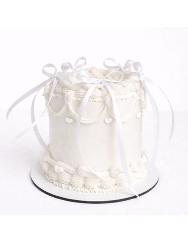 CakeDeco Taarttopper Strikjes Wit -10st-