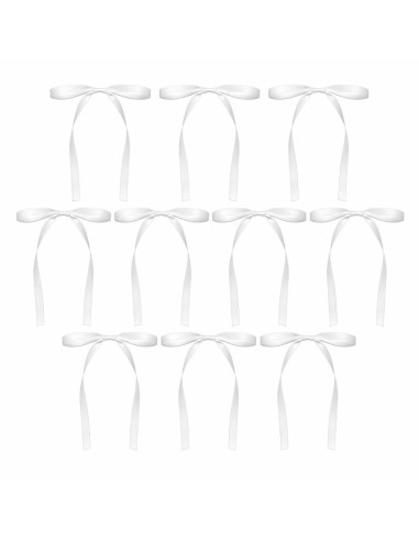 CakeDeco Taarttopper Strikjes Wit -10st-