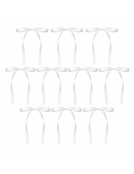 CakeDeco Taarttopper Strikjes Wit -10st-