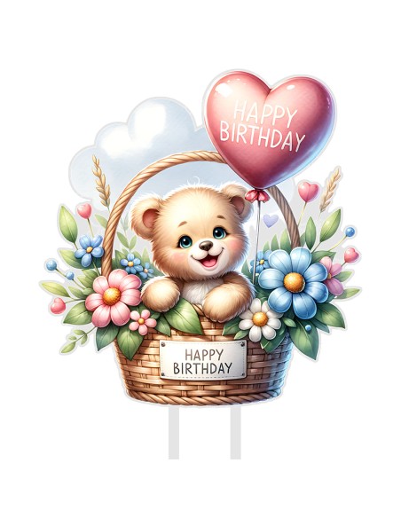 Full Colour Taarttopper op Maat: Happy Birthday Beer