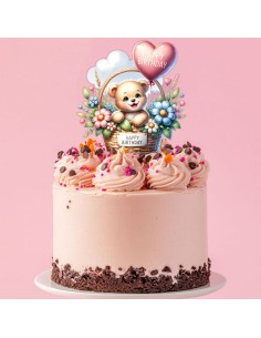 Full Colour Taarttopper op Maat: Happy Birthday Beer 2