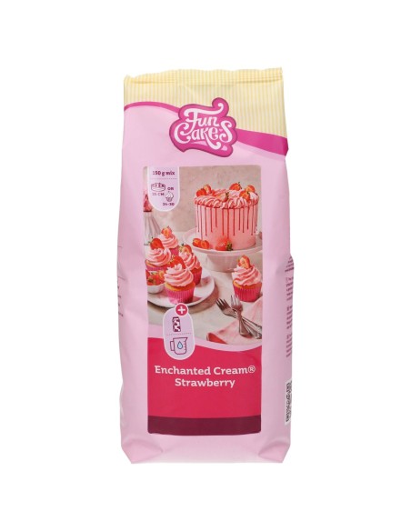 FunCakes Mix voor Enchanted Cream Aardbei -900gr-