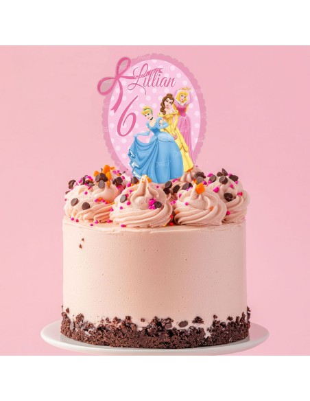 Full Colour Taarttopper op Maat: Prinsessen 3