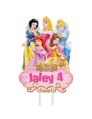 Full Colour Taarttopper op Maat: Prinsessen 4