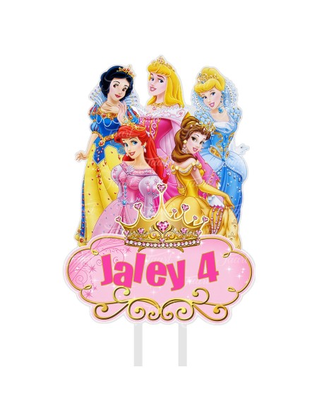 Full Colour Taarttopper op Maat: Prinsessen 4