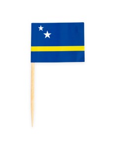 Cupcake Toppers Vlag Curacao -50st-