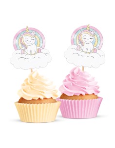 Cupcake Toppers Unicorn -12st-
