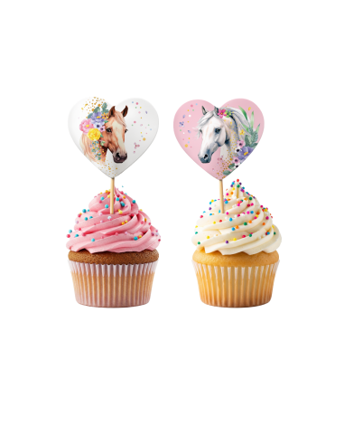 Cupcake Toppers Paarden -12st-