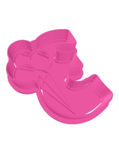 3D Uitsteker op Maat: Cijfer 3 met Ballonnen 2