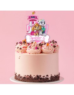 Full Colour Taarttopper op Maat: Paw Patrol Girls 2