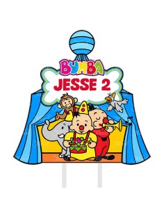 Full Colour Taarttopper op Maat: Clown Circustent