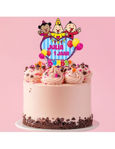 Full Colour Taarttopper op Maat: Clown Hart